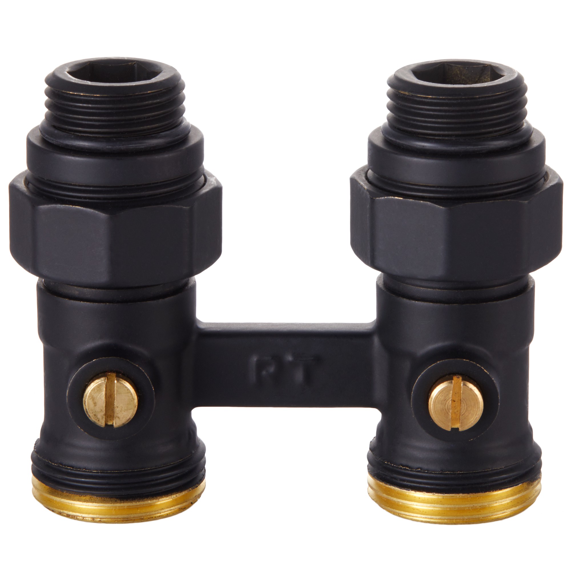 Узел нижнего подключения Royal Thermo прямой 1/2"х3/4" EK (черный)