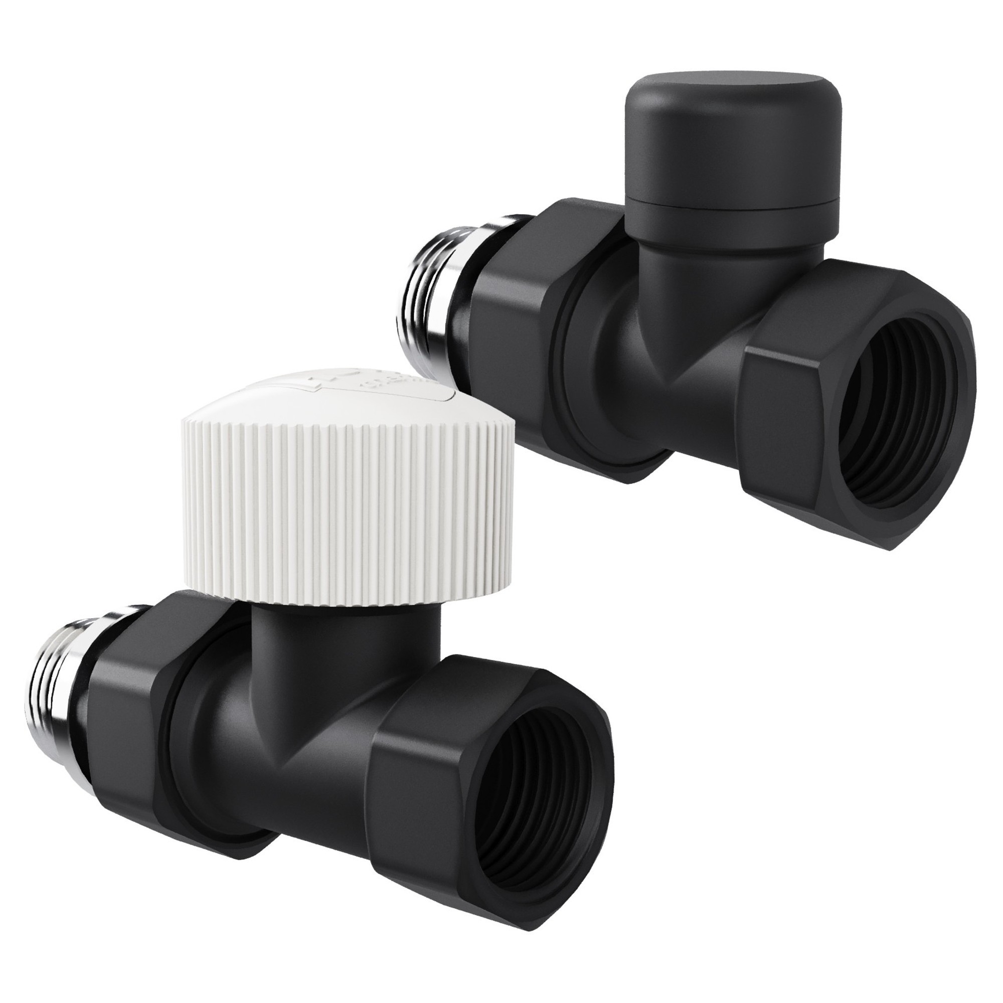 Набор термостатический прямой Royal Thermo Design 1/2"М30х1,5 (Черный)