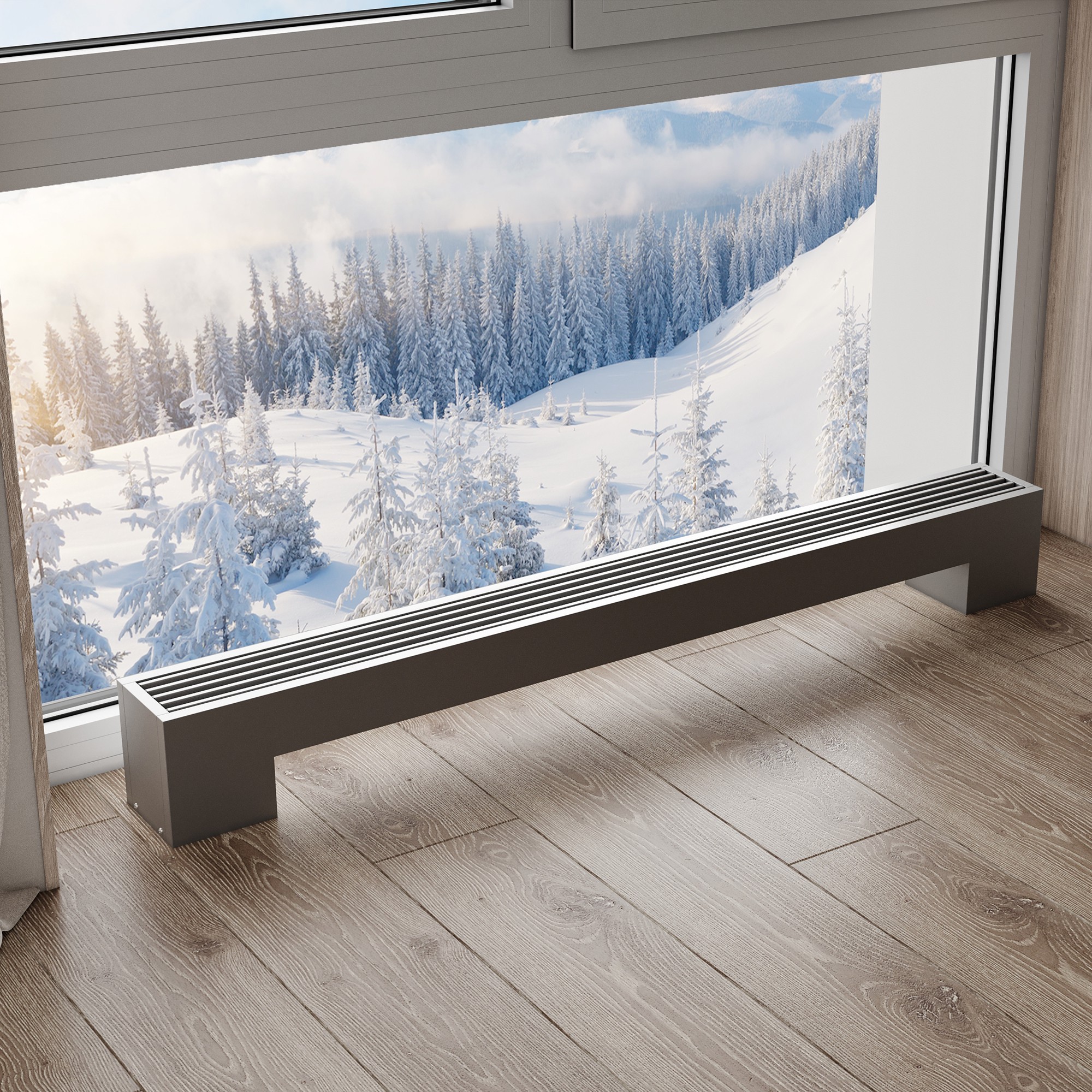 Конвектор напольный Royal Thermo STEP-180/130/600-3-N-SS-LG-NA