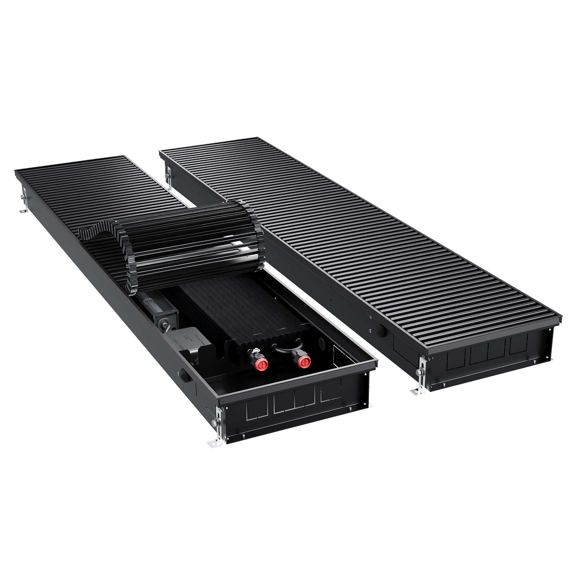 Конвектор внутрипольный Royal Thermo ATRIUM TURBO-90/300/2800-DG-U-BL