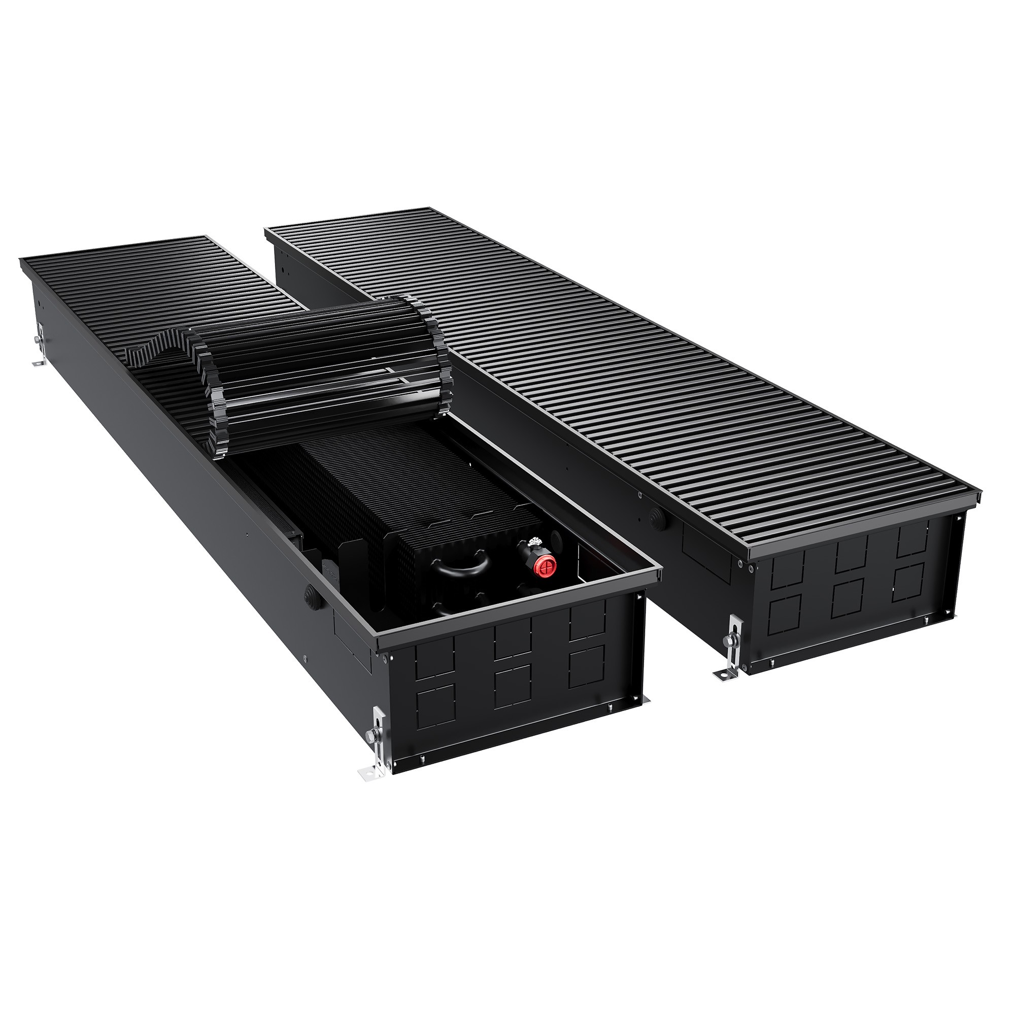 Конвектор внутрипольный Royal Thermo ATRIUM TURBO-150/300/3000-DG-U-BL
