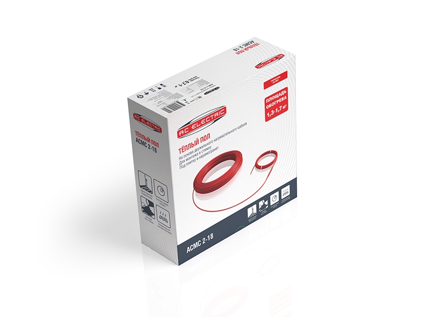 Кабель нагревательный AC ELECTRIC ACMC 2-18-2000 (комплект теплого пола)