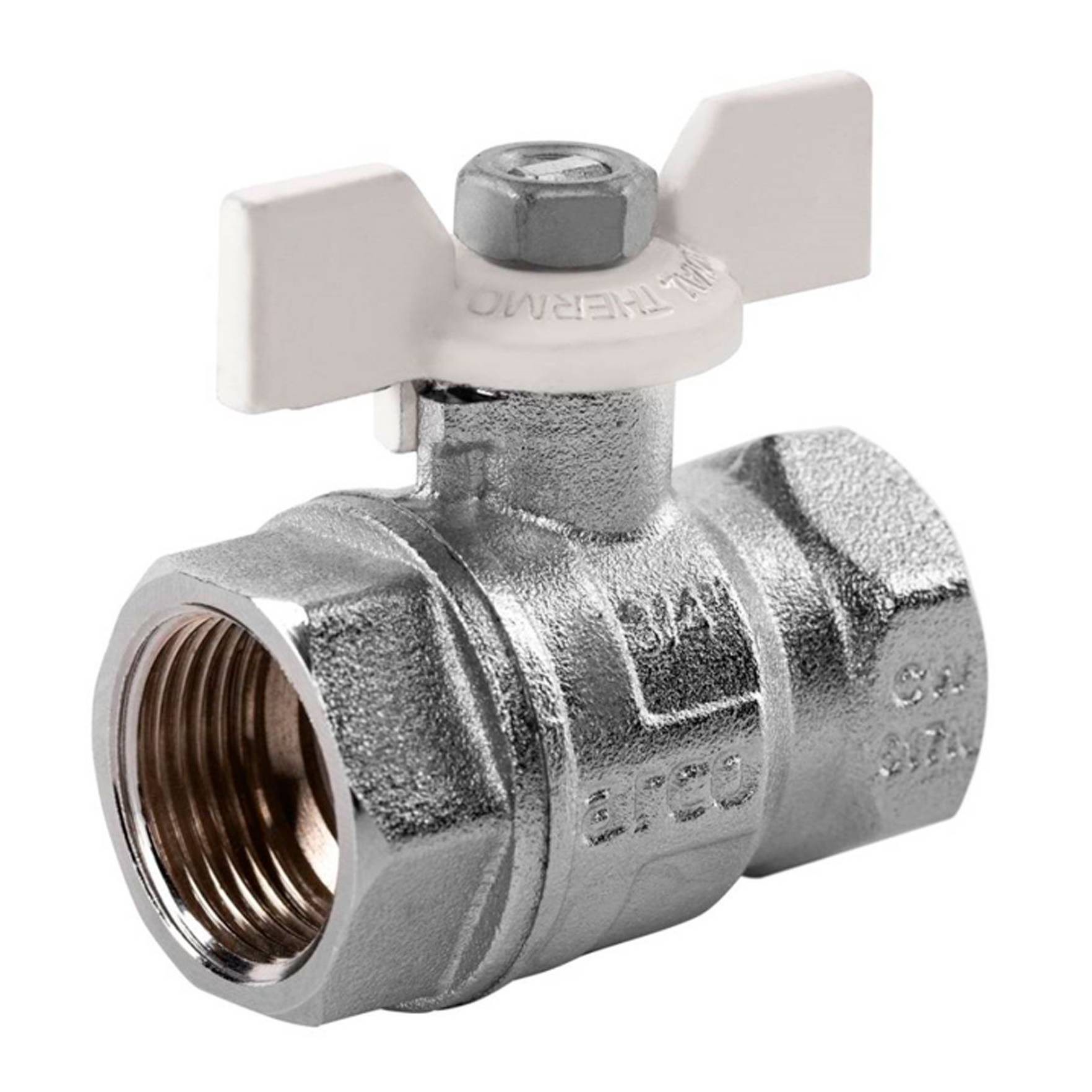 Кран шаровый Royal Thermo EXPERT TEFLON 1/2", ВВ, бабочка