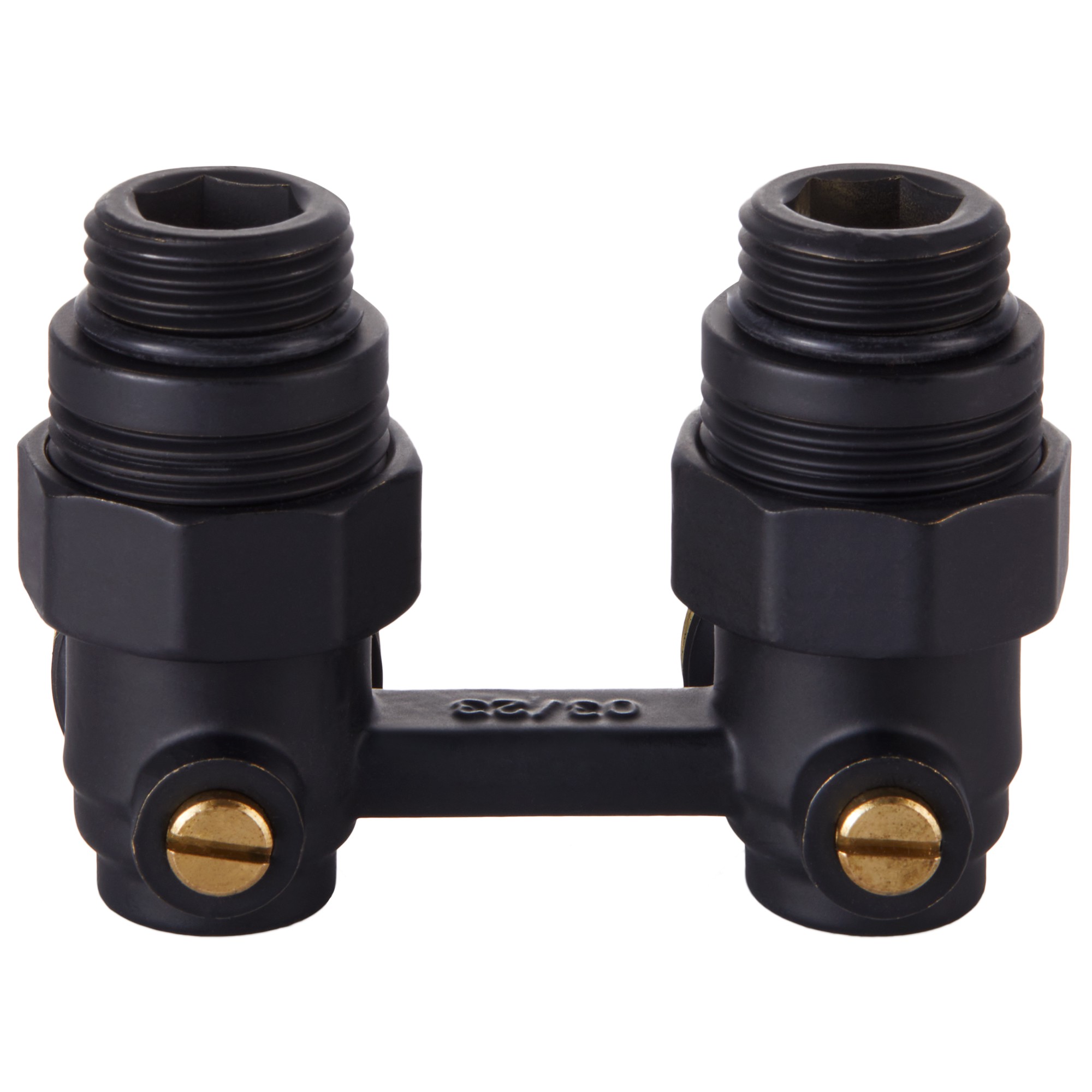 Узел нижнего подключения Royal Thermo угловой 1/2"х3/4" EK (черный)