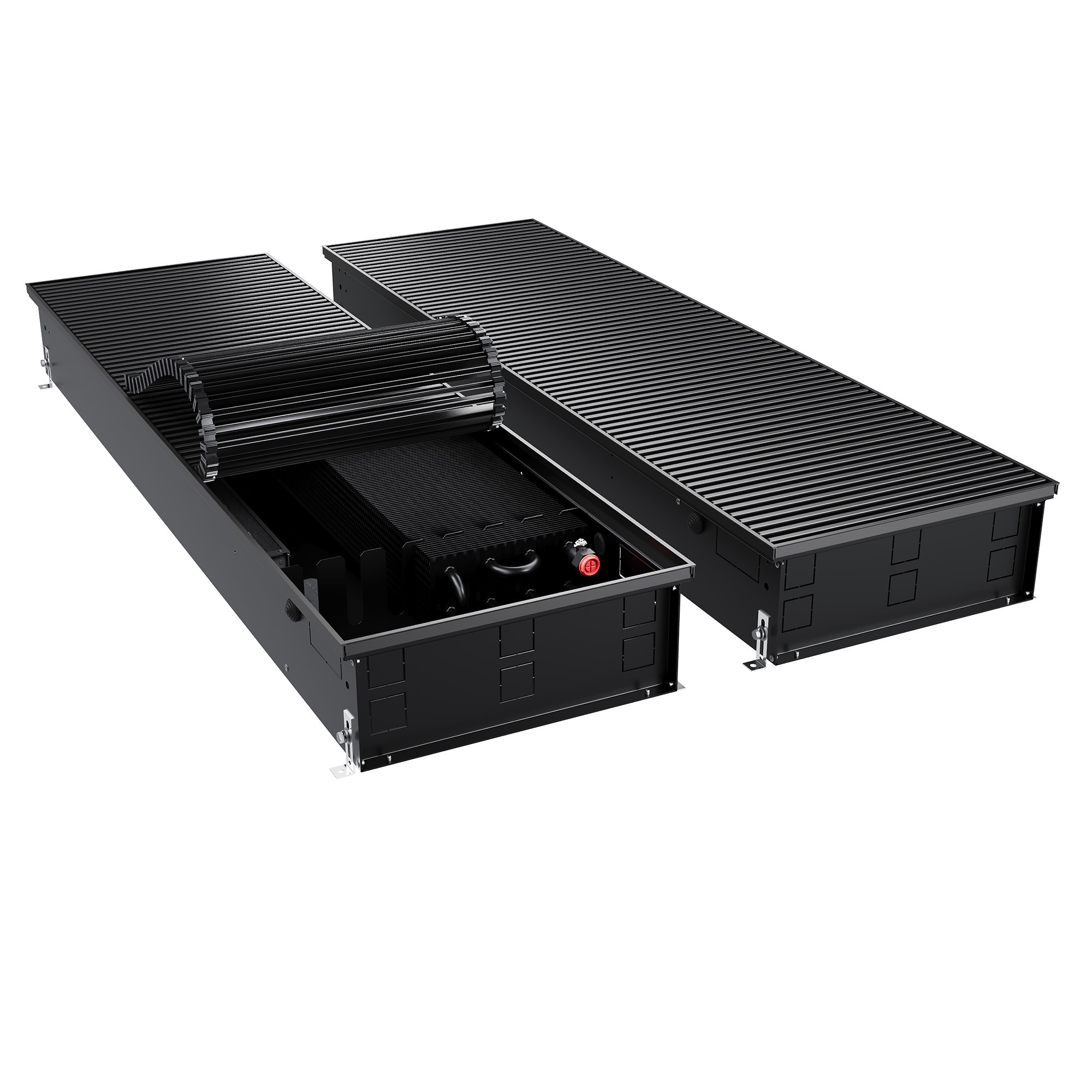 Конвектор внутрипольный Royal Thermo ATRIUM TURBO-150/400/2800-DG-U-BL