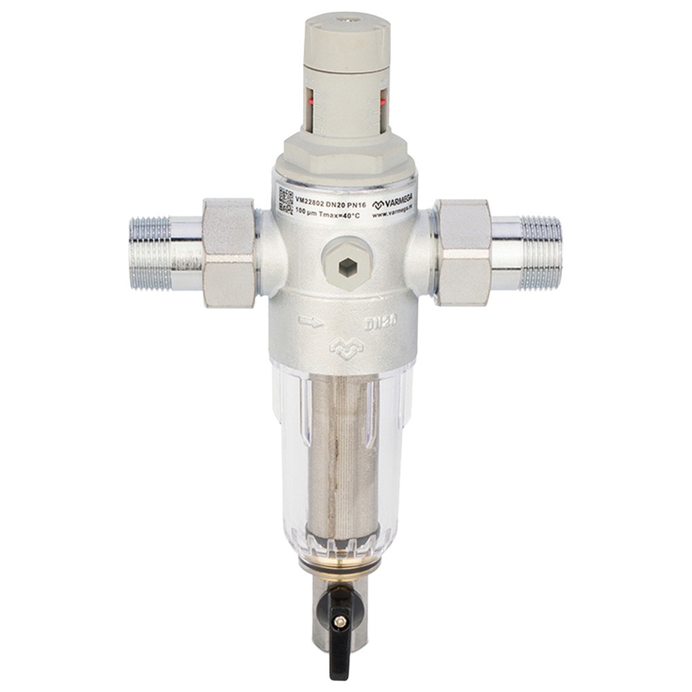Фильтр сетчатый VARMEGA промывной, комбинированный 3/4", PN16, для ХВС, VM22802