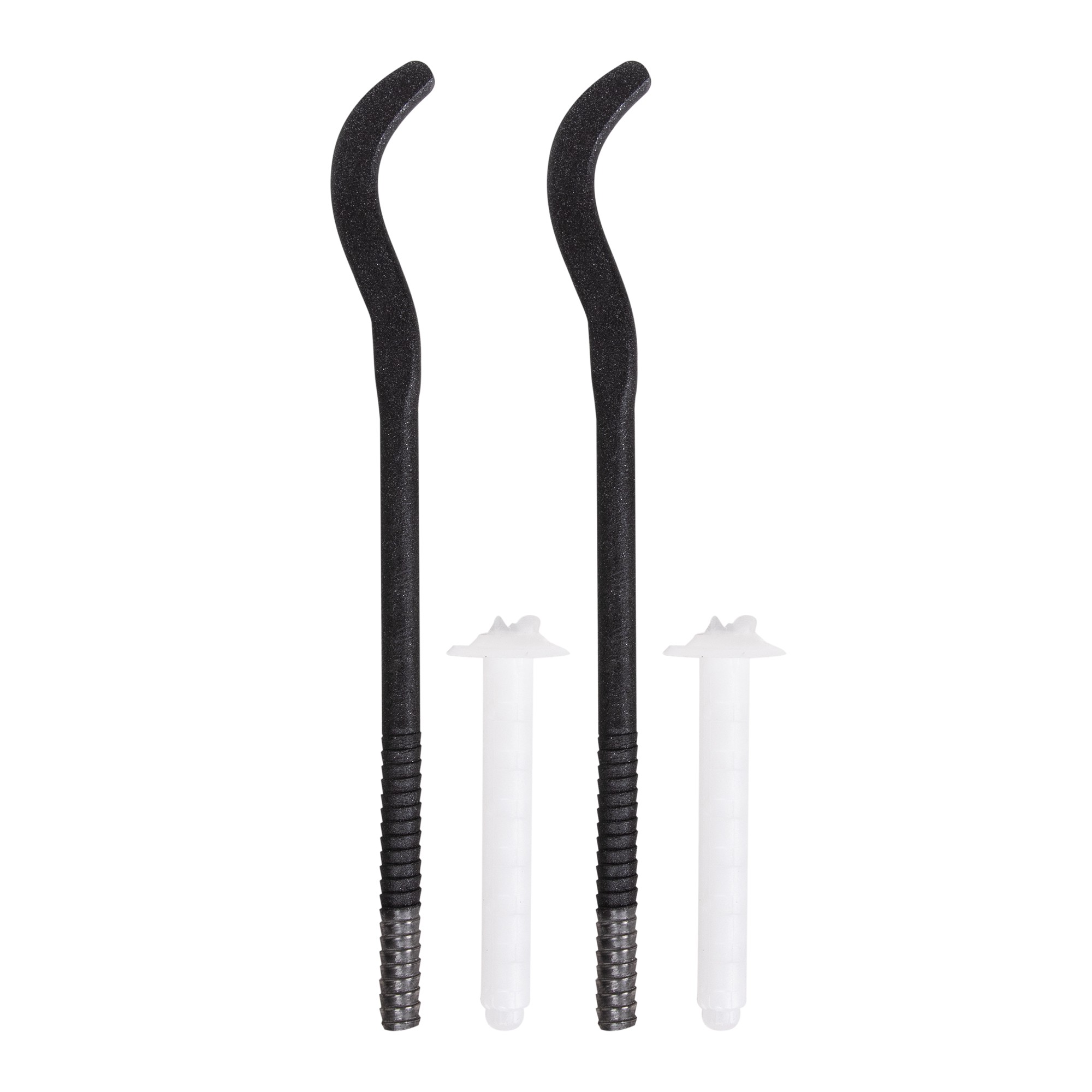 Комплект плоских кронштейнов с дюбелями 7,2х170мм, черные